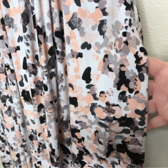 Soma Sleeveless Wrap Cumberbund Empire Waist Soft Rayon Peach Gray Dress XS - Picture 4 of 14